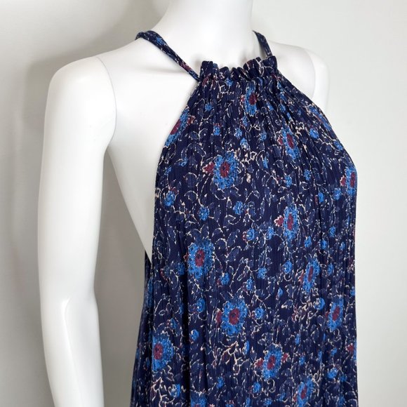 Free People Lyla Flowy Swing Floral Print Mini Dress in Navy Combo Womens Size S - Picture 5 of 16